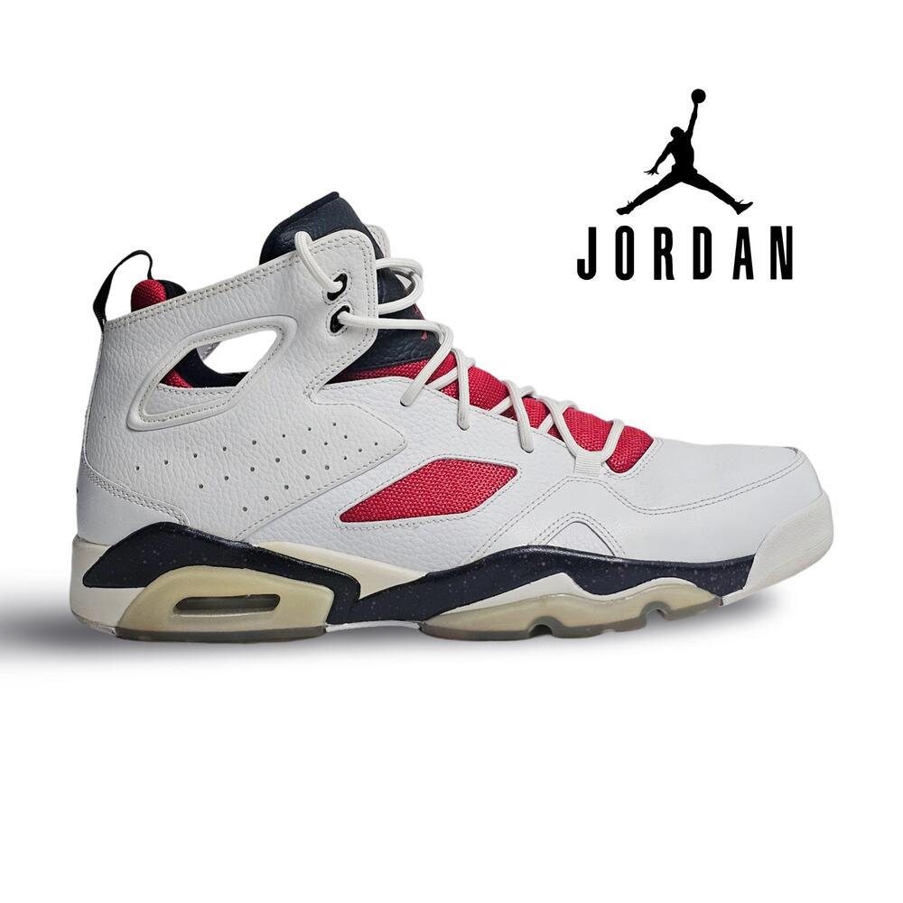 Air Jordan Flightclub 91 White Black Gym Red Size 12 US Men’s | 555475-121